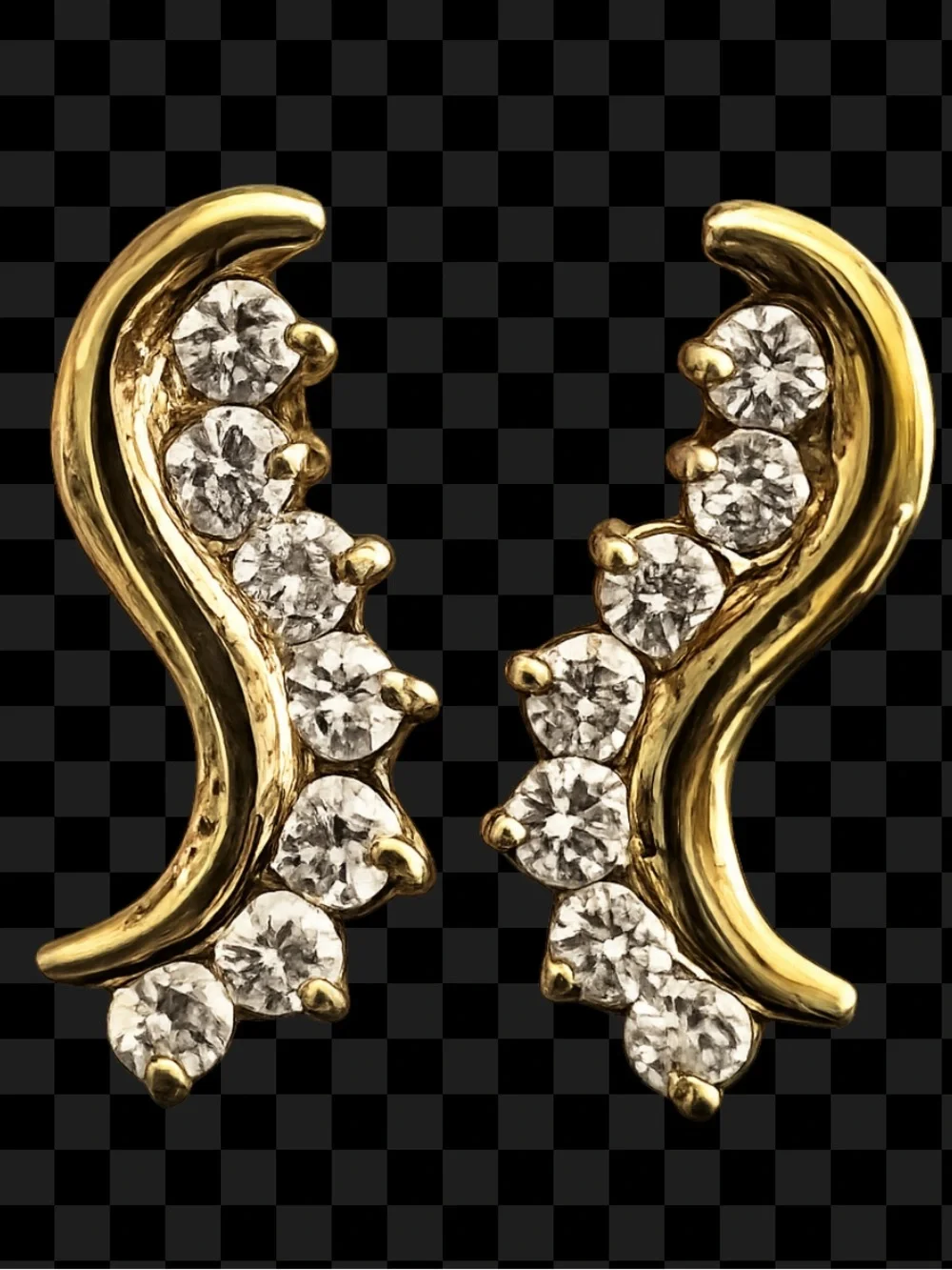 Suzanne Somers jewelry collection vintage CZ diamond drop swirl earrings HSN